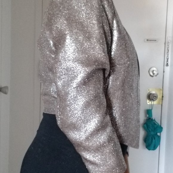 GUC - H&M SZ 8 Sparkly Cropped Blazer - Picture 2 of 3